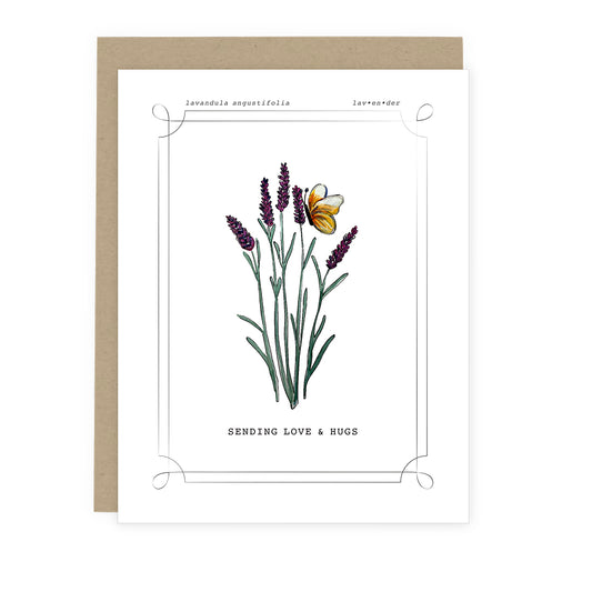 Lavender Love & Hugs Card