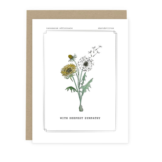Dandelion Sympathy Card