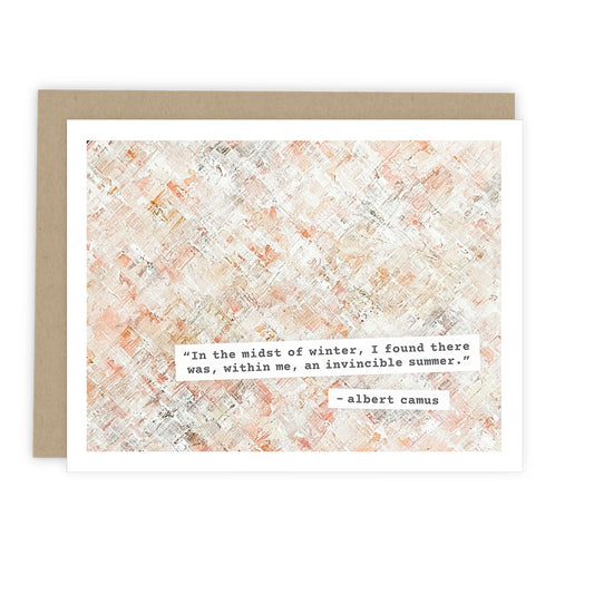 Camus Invincible Summer Quote Card