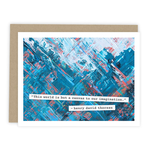 Thoreau Imagination Canvas Quote Card