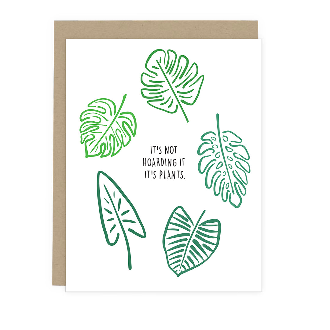 Not Hoarding Plants Card