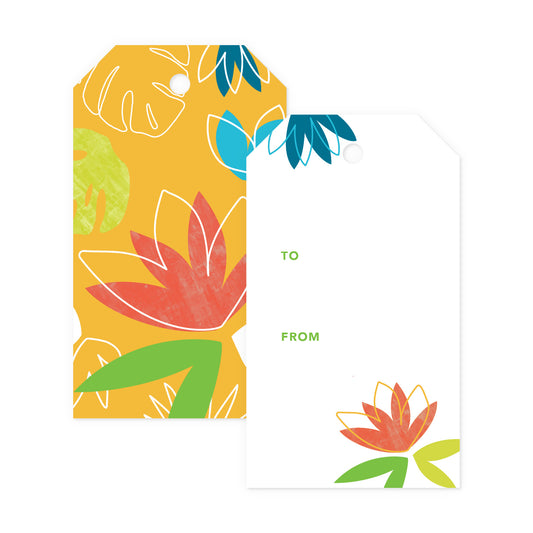 Tangerine Tropics Gift Tags