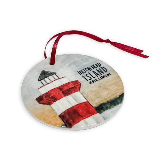 Hilton Head Harbour Town Lighthouse Ceramic Ornament