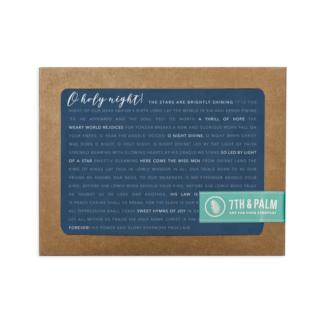 O Holy Night Lyrics Christmas Card