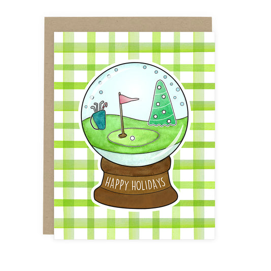 Golf Snow Globe Holiday Card: Boxed Set
