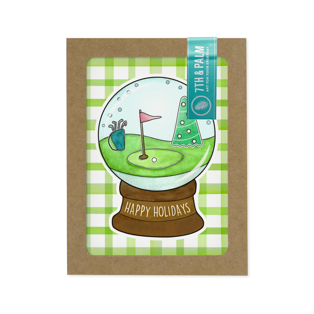 Golf Snow Globe Holiday Card: Boxed Set