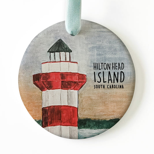 Hilton Head Harbour Town Lighthouse Ceramic Ornament