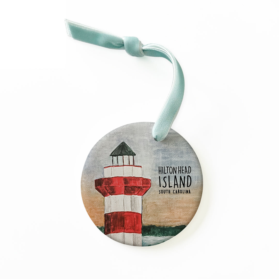 Hilton Head Harbour Town Lighthouse Ceramic Ornament