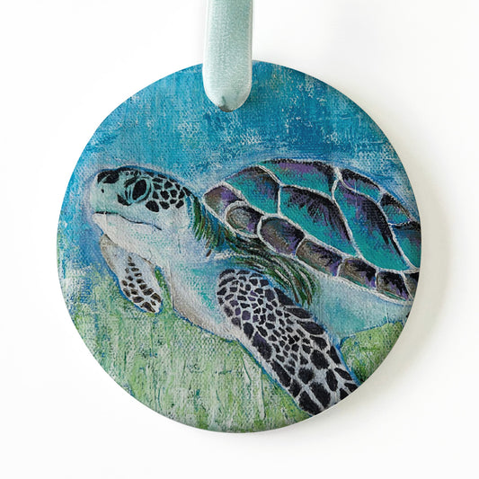 Sea Turtle Ceramic Ornament