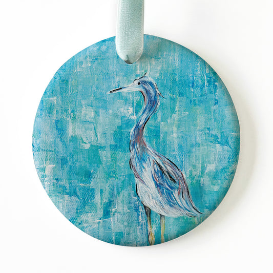 Heron Ceramic Ornament