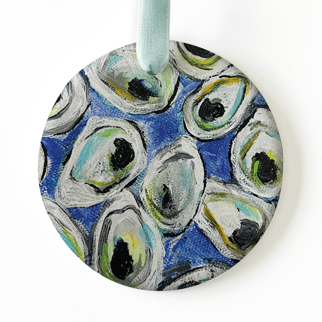 Oyster Shells Ceramic Ornament