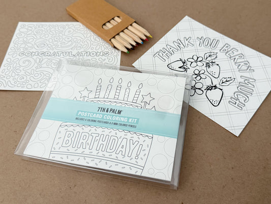 Celebrate Coloring Postcard Art Kit