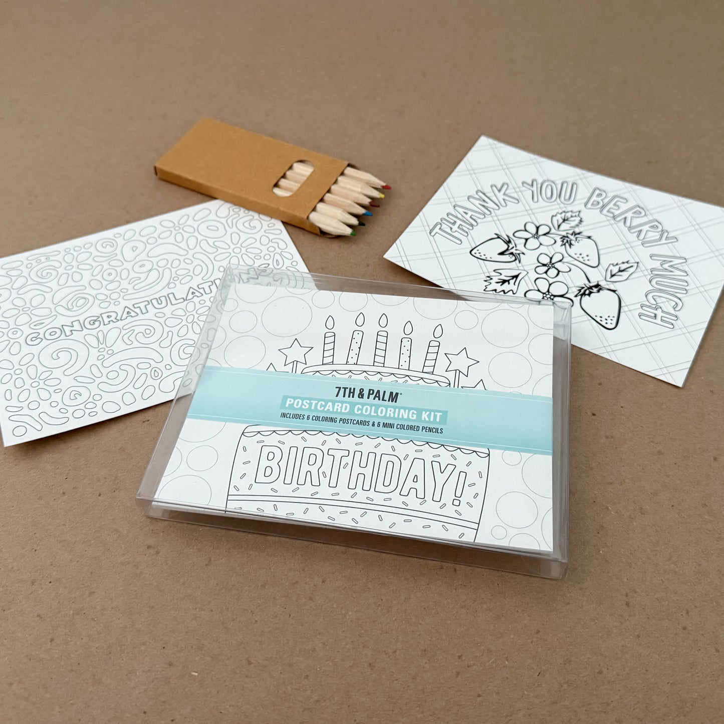 Celebrate Coloring Postcard Art Kit