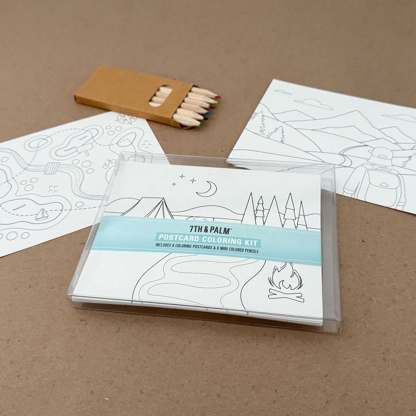 Adventurer Coloring Postcard Art Kit