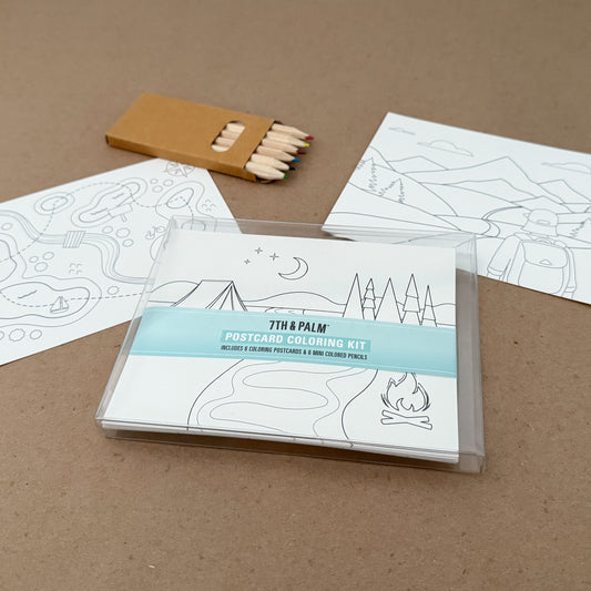 Adventurer Coloring Postcard Art Kit