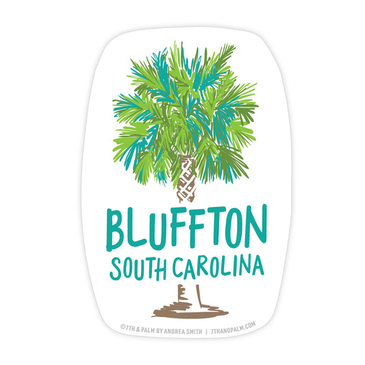 Bluffton Palm Tree Sticker