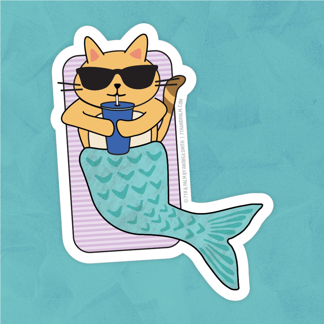 Mermaid Cat Sticker