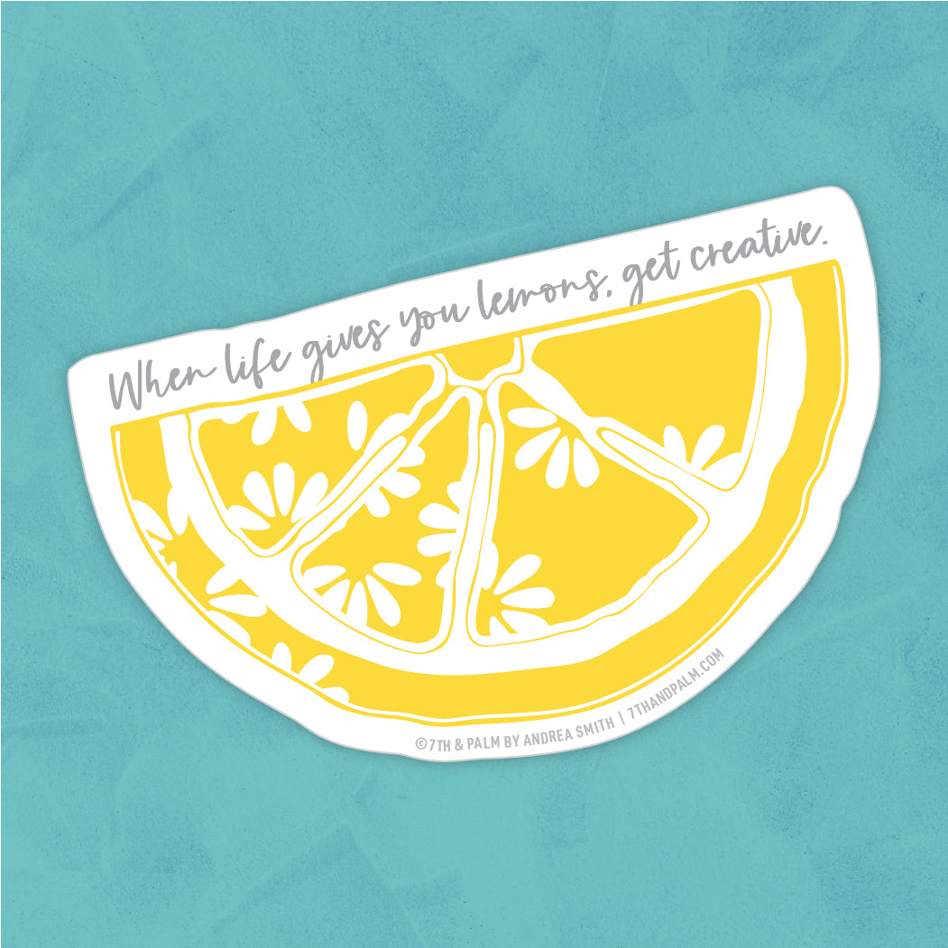 Citrus Bloom Lemon Vinyl Sticker