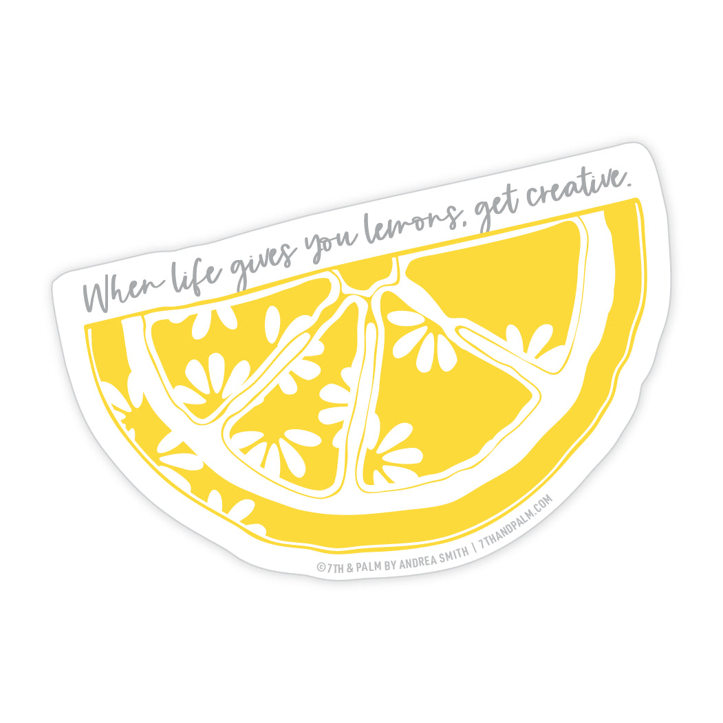 Citrus Bloom Lemon Vinyl Sticker