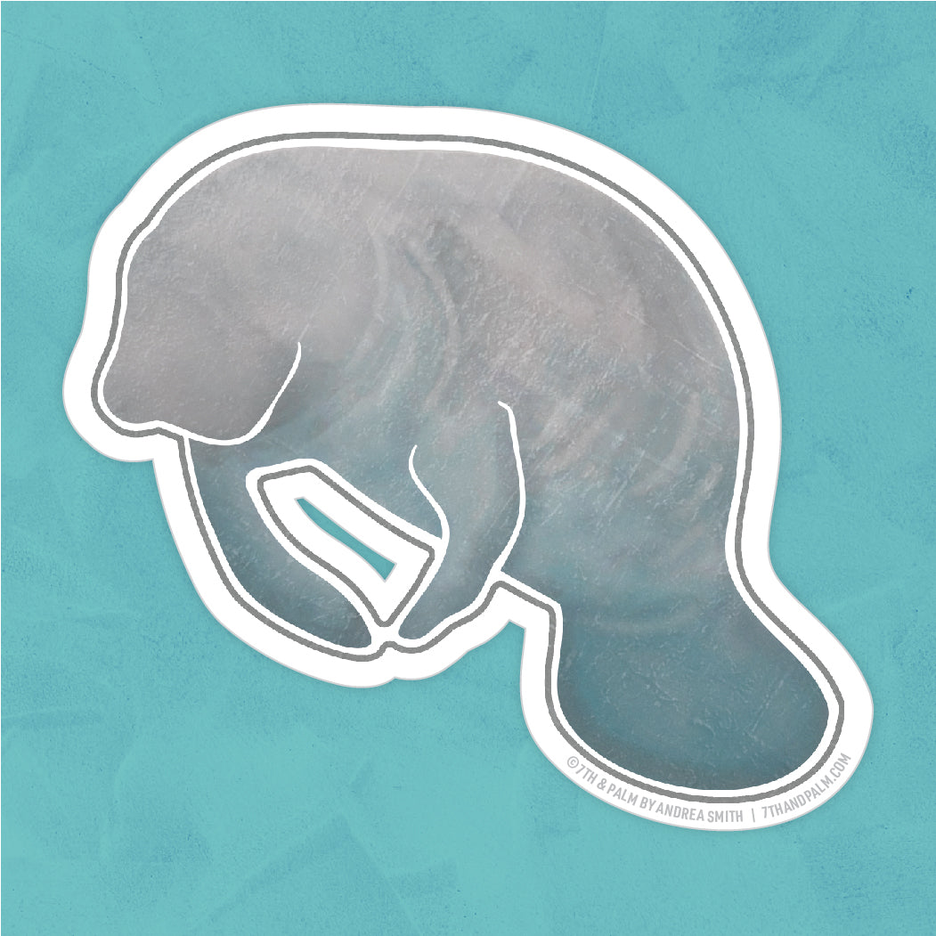 Manatee Vinyl Sticker