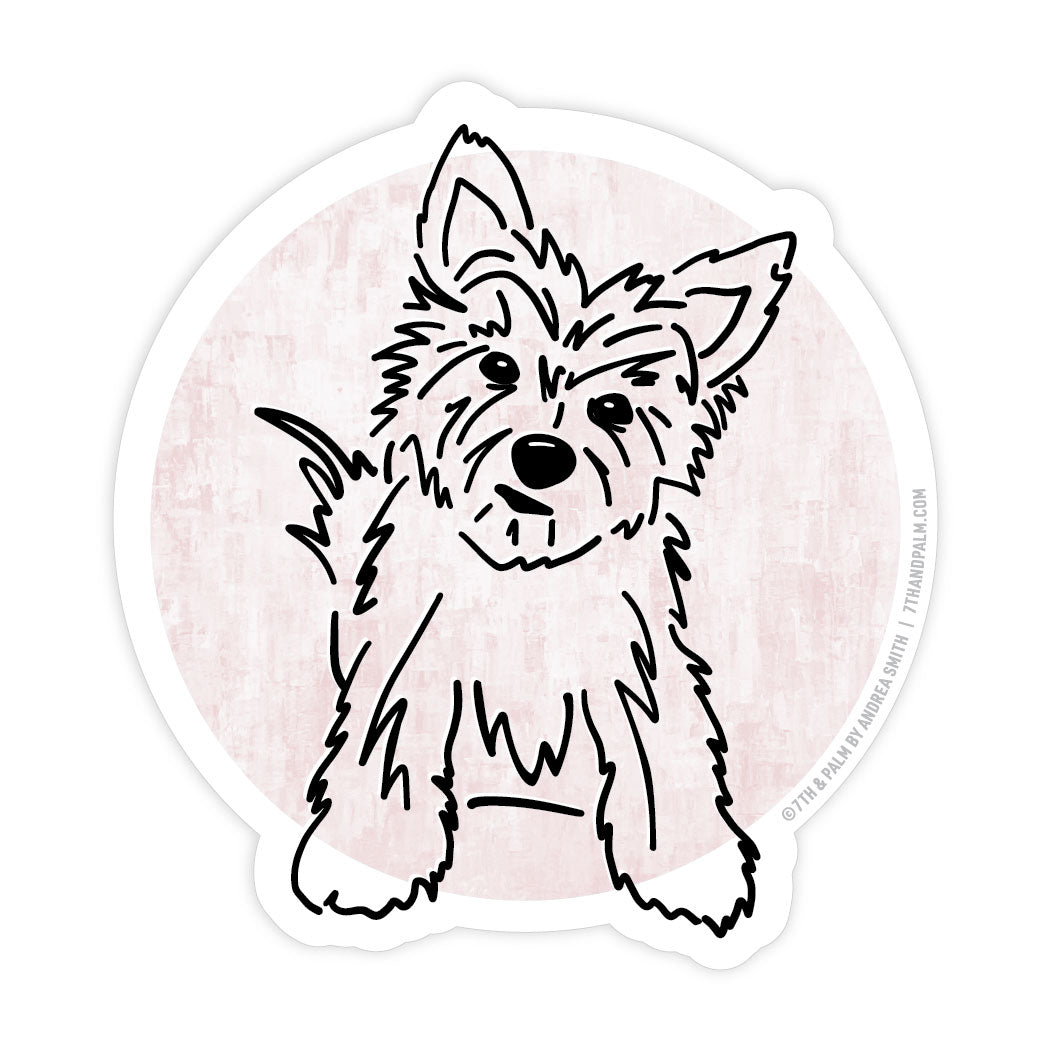 Simple Yorkie Sticker Yorkie Sticker | 7th & Palm by Andrea Smith
