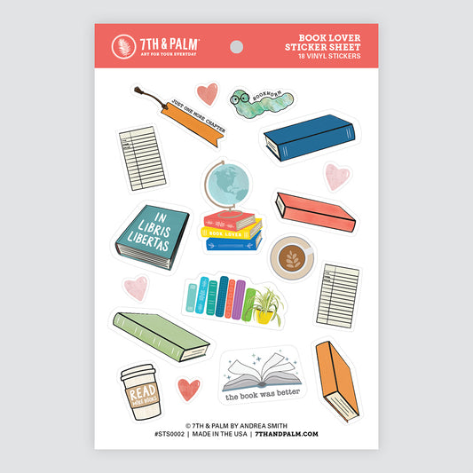 Book Lover Sticker Sheet