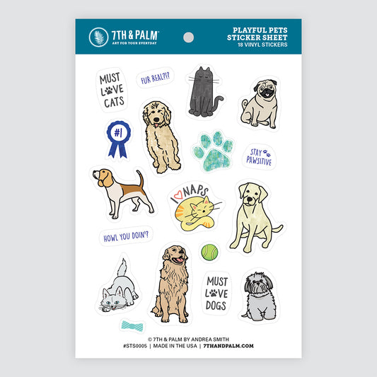 Playful Pets Sticker Sheet