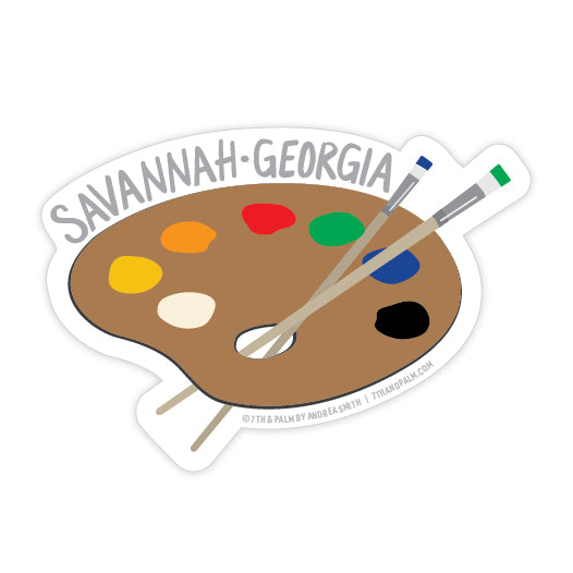 Savannah Artist Palette Sticker