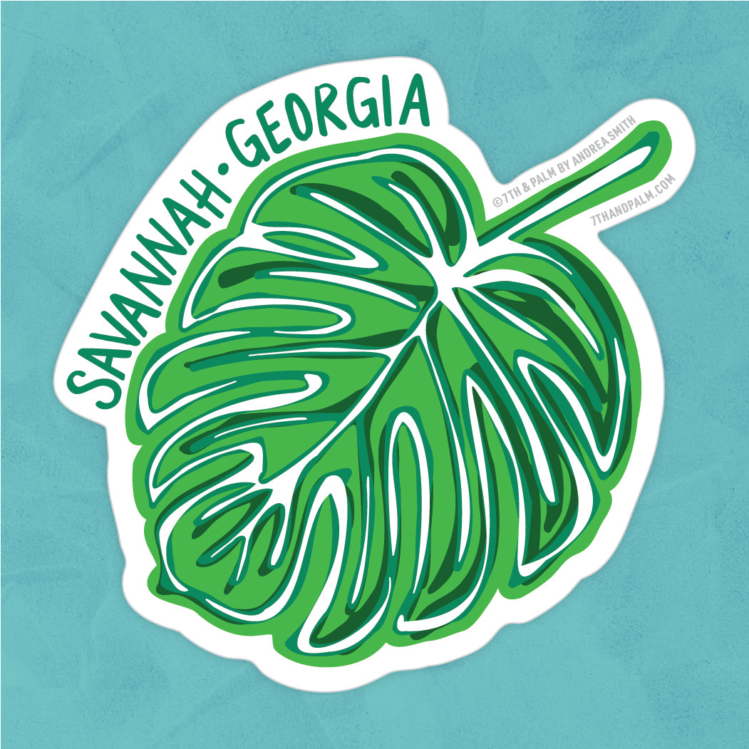 Savannah Monstera Leaf Sticker