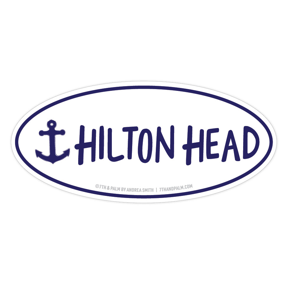 Hilton Head Anchor Decal / Bumper Sticker