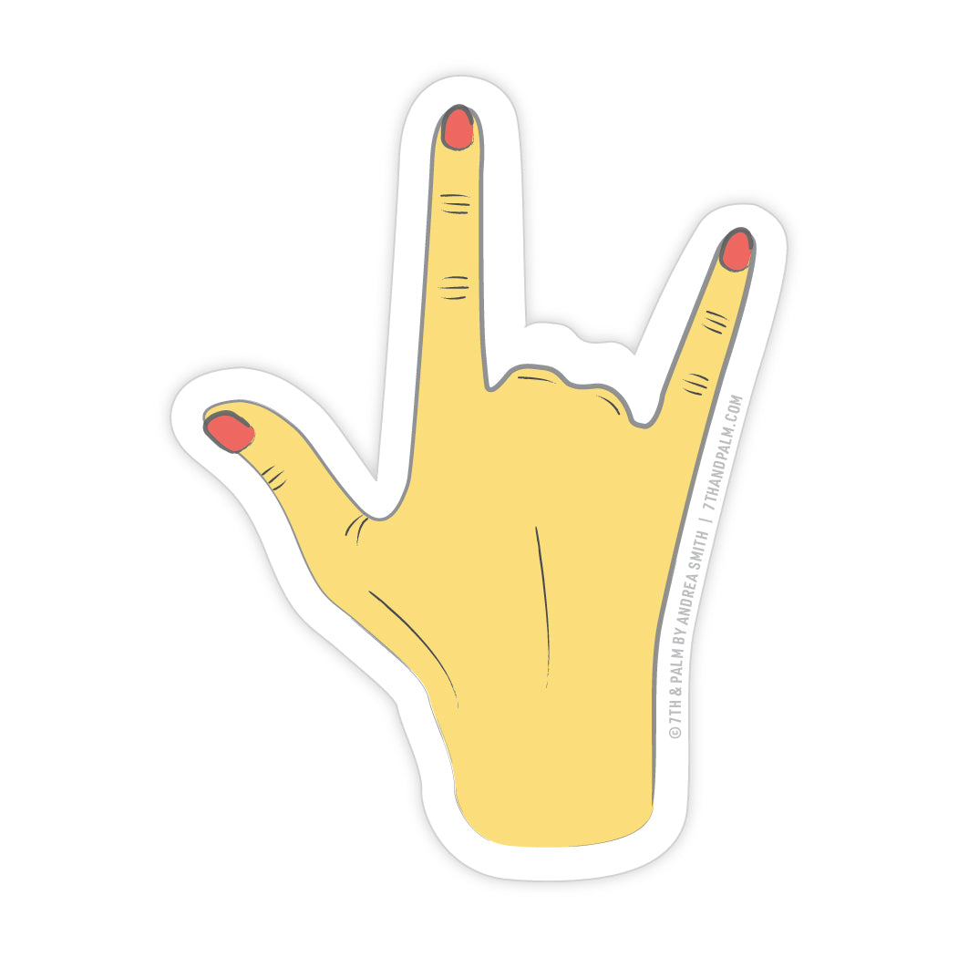 I Love You Sign Language Sticker