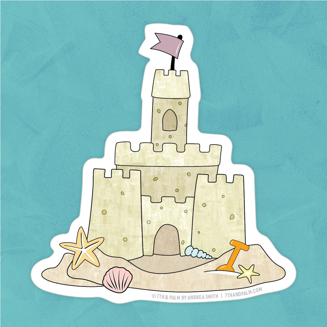 Sand Kindom Sticker Sandcastle Vinyl Sticker | 7th & Palm by Andrea Smith
