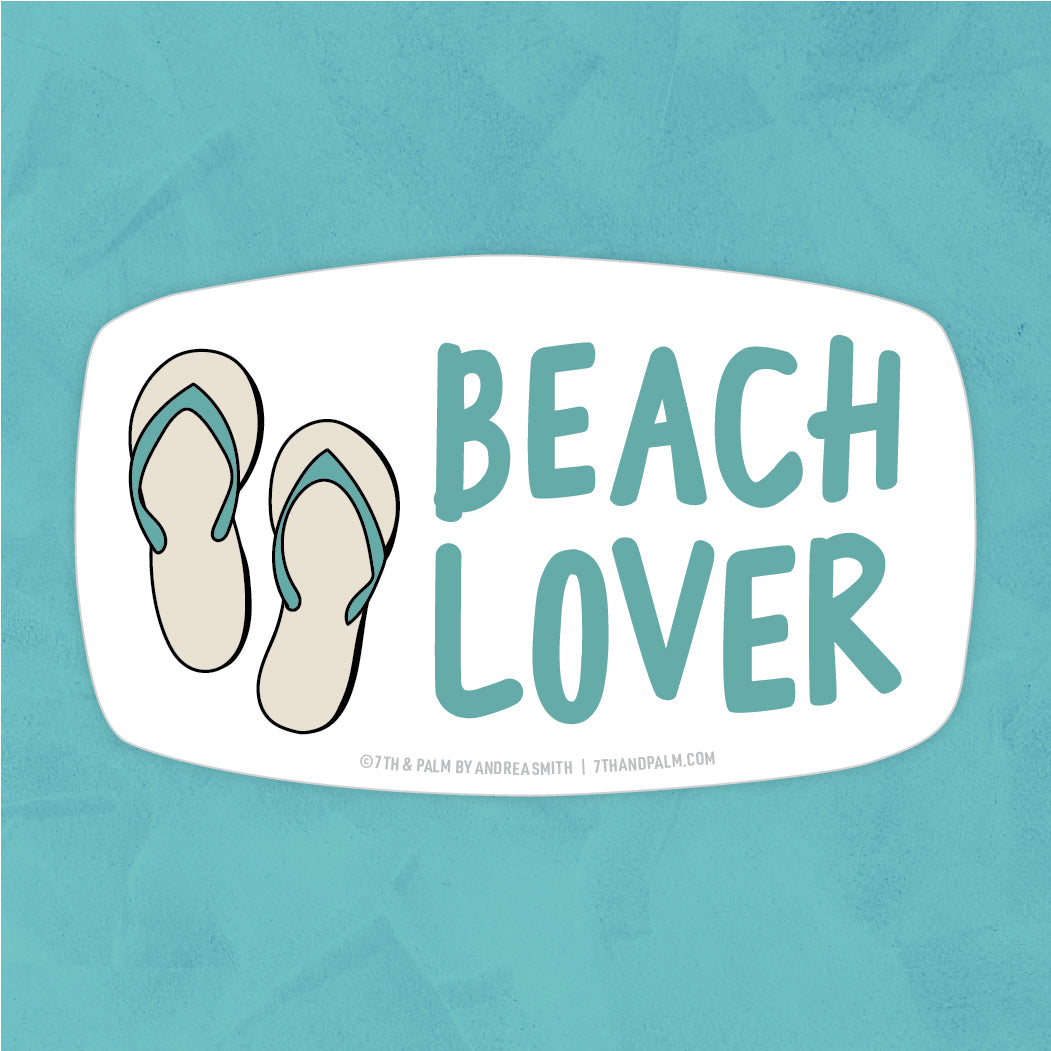 Beach Lover Flip Flops Sticker