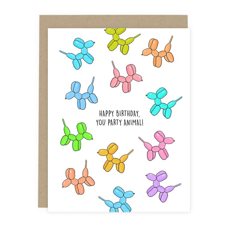 Birthday Party Animal Card