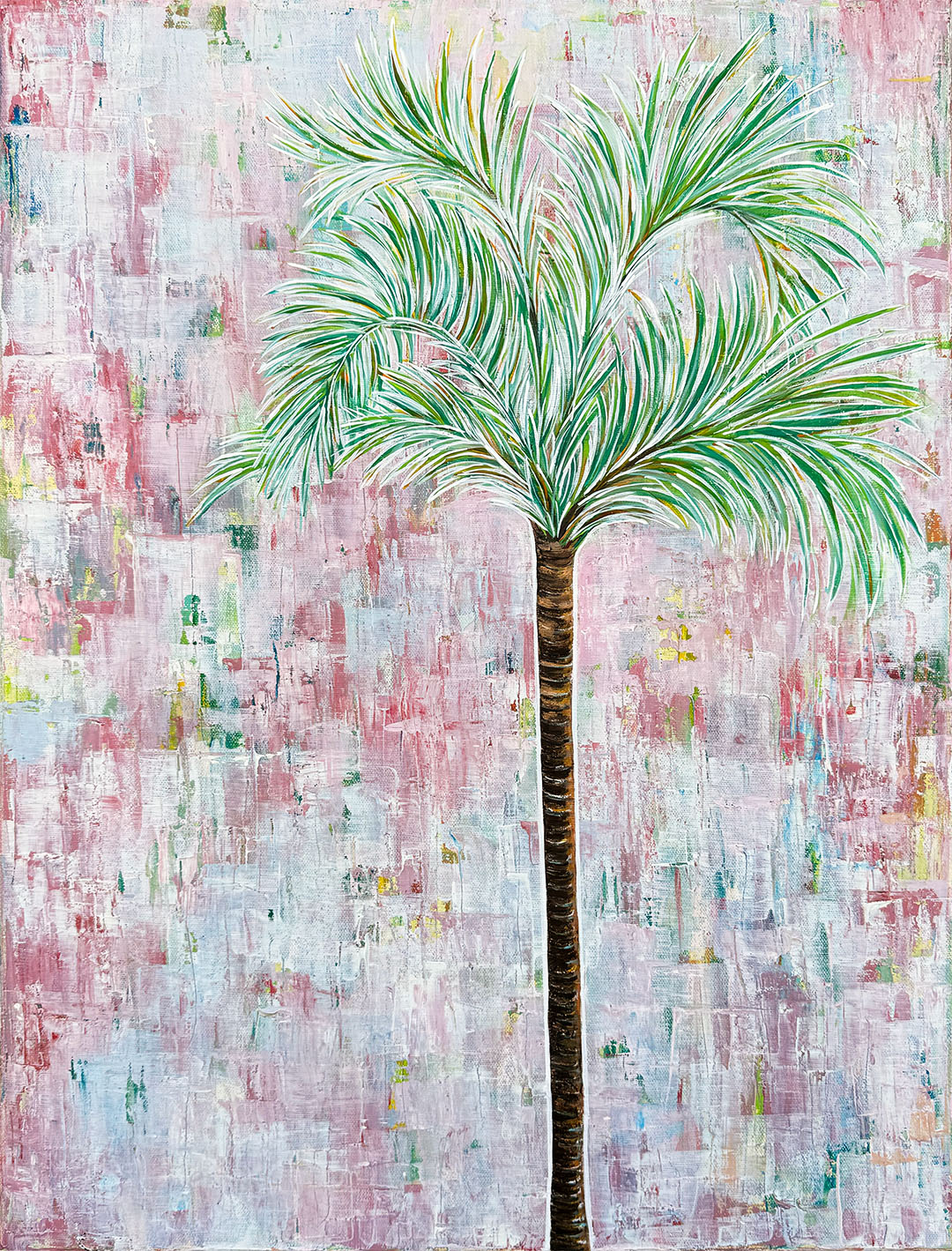 Blushing Palm, 24" x 18"