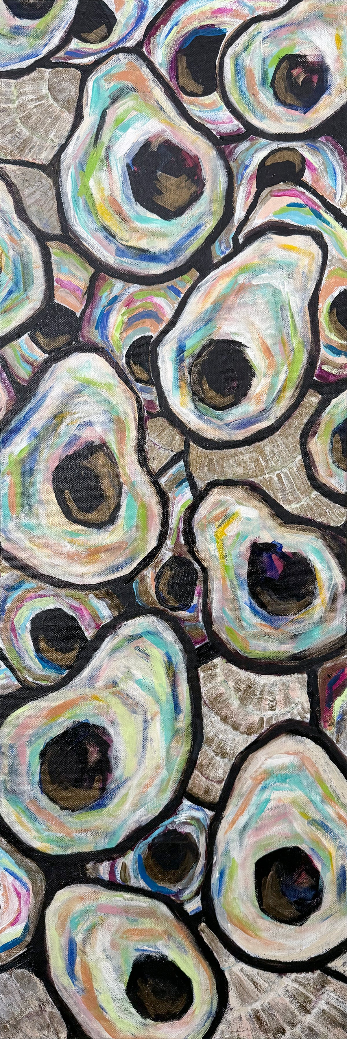 Golden Oyster Hour, 36" x 12"