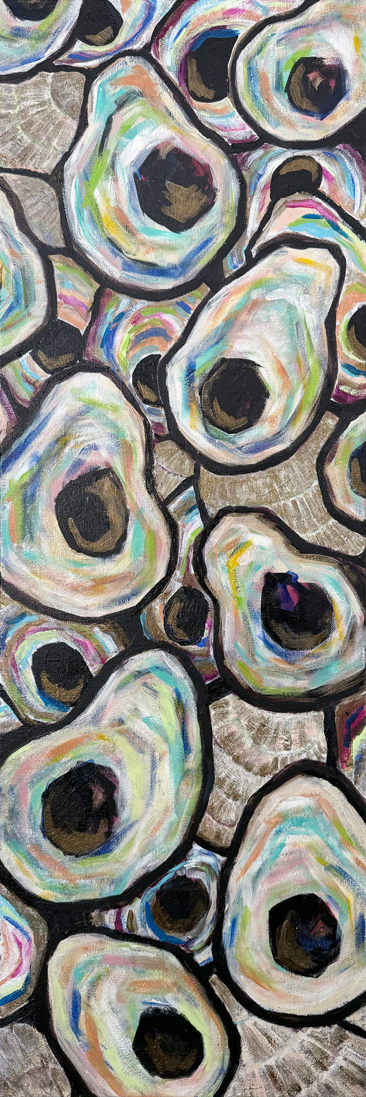 Golden Oyster Hour, 36" x 12"