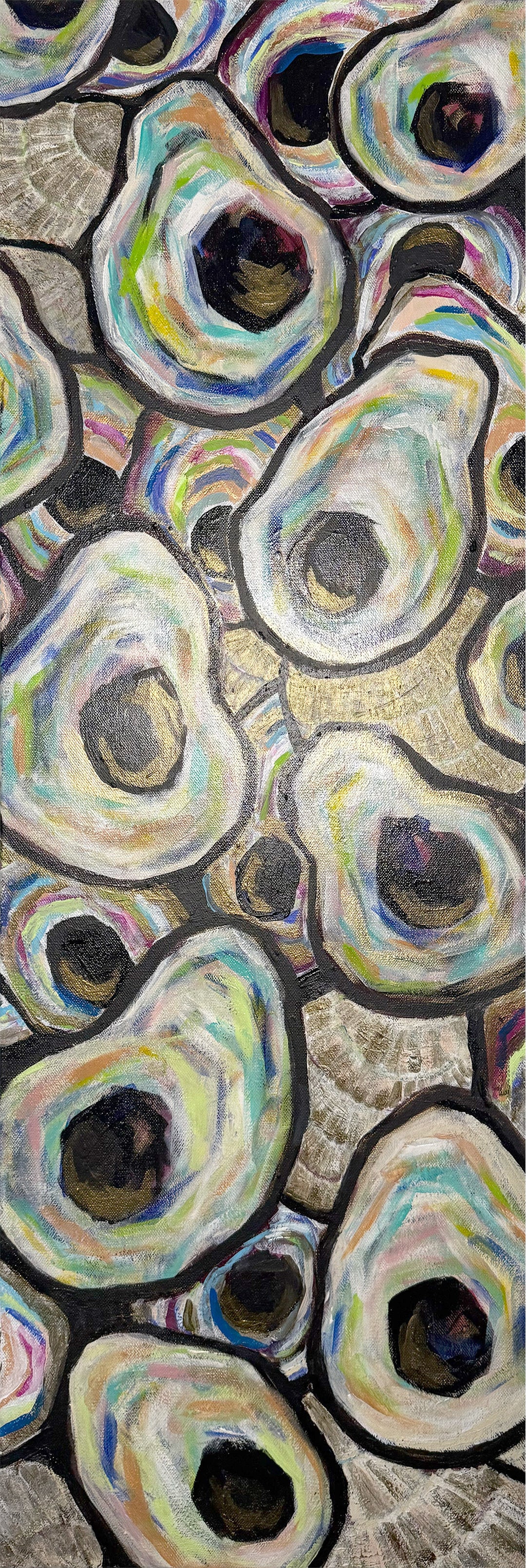 Golden Oyster Hour, 36" x 12"