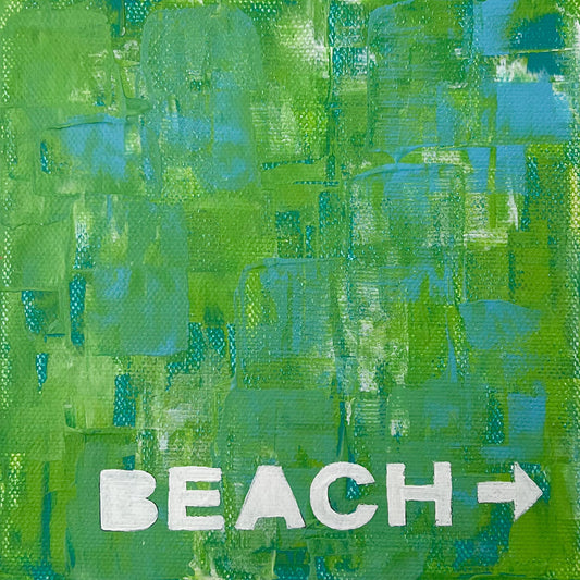 To The Beach, 6x6"