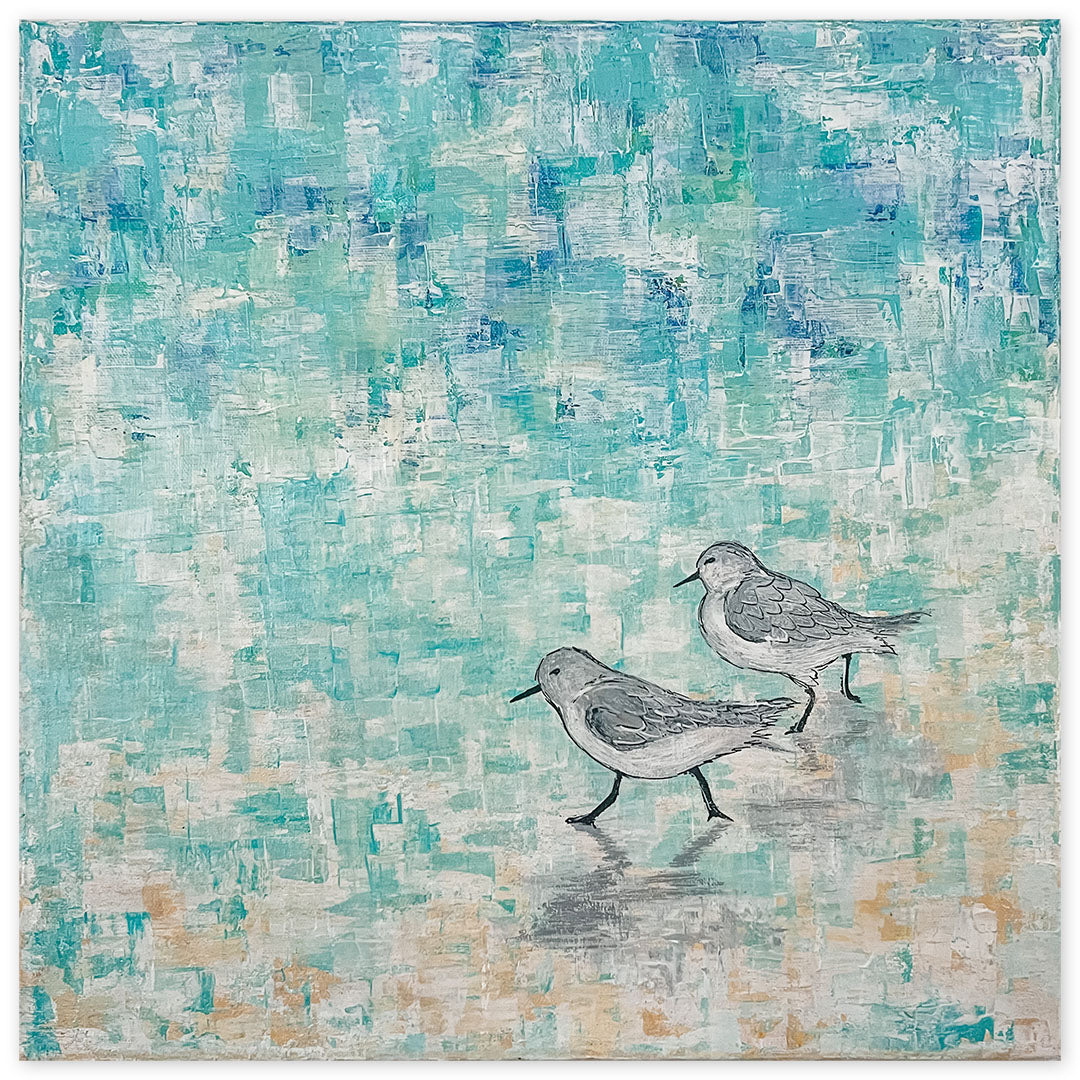 Sandpipers, 16x16"