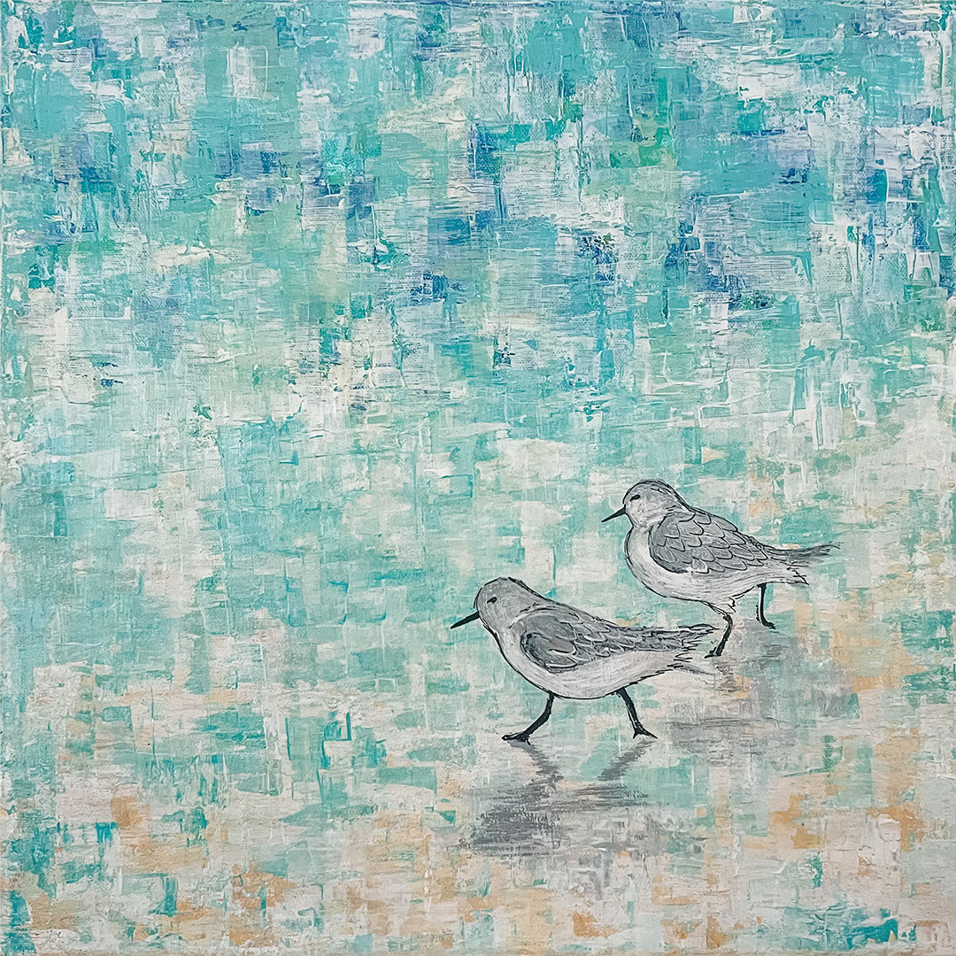 Sandpipers, 16x16"