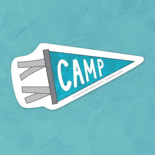Camp Pennant Flag Sticker