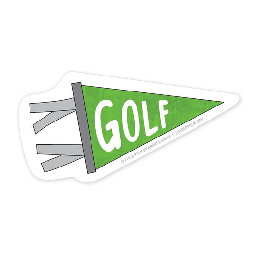 Golf Pennant Flag Sticker
