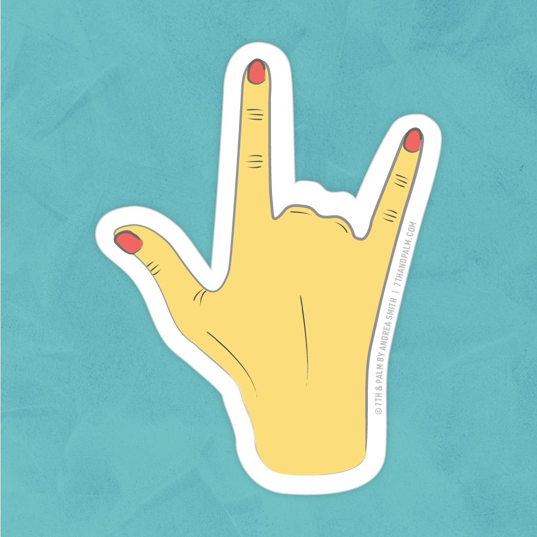 I Love You Sign Language Sticker