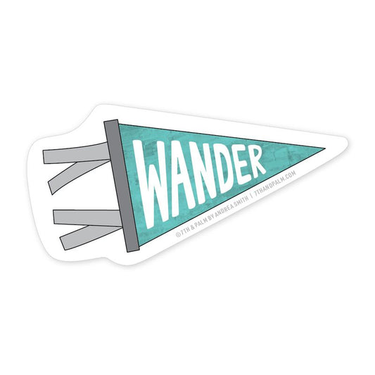 Wander Pennant Flag Sticker