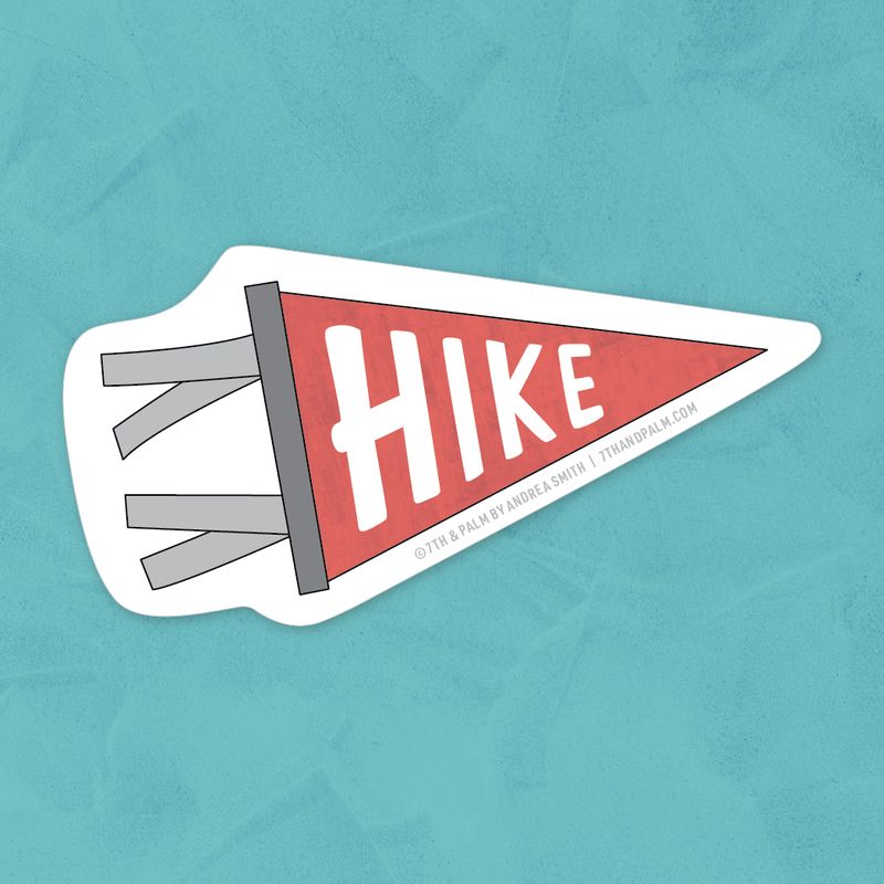 Hike Pennant Flag Sticker