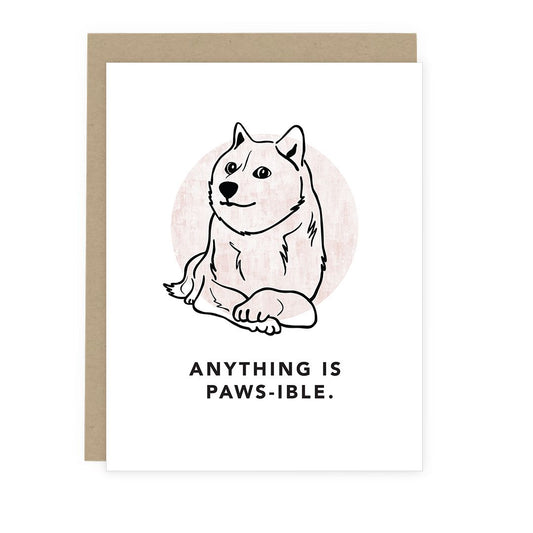 Anything Is Pawsible Shiba Inu Card