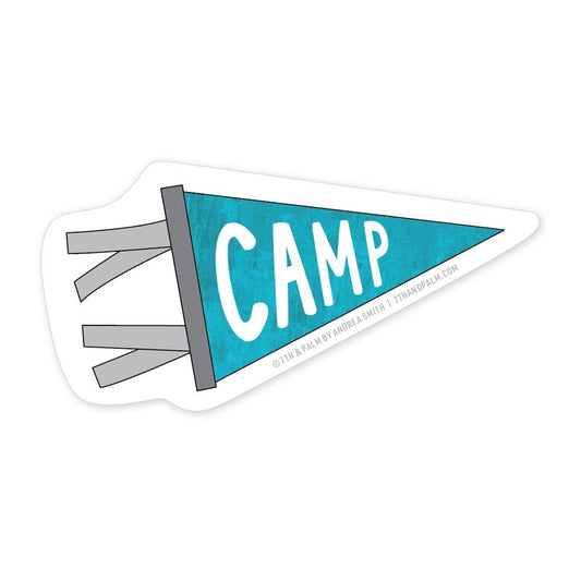 Camp Pennant Flag Sticker