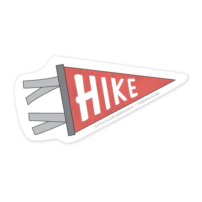 Hike Pennant Flag Sticker