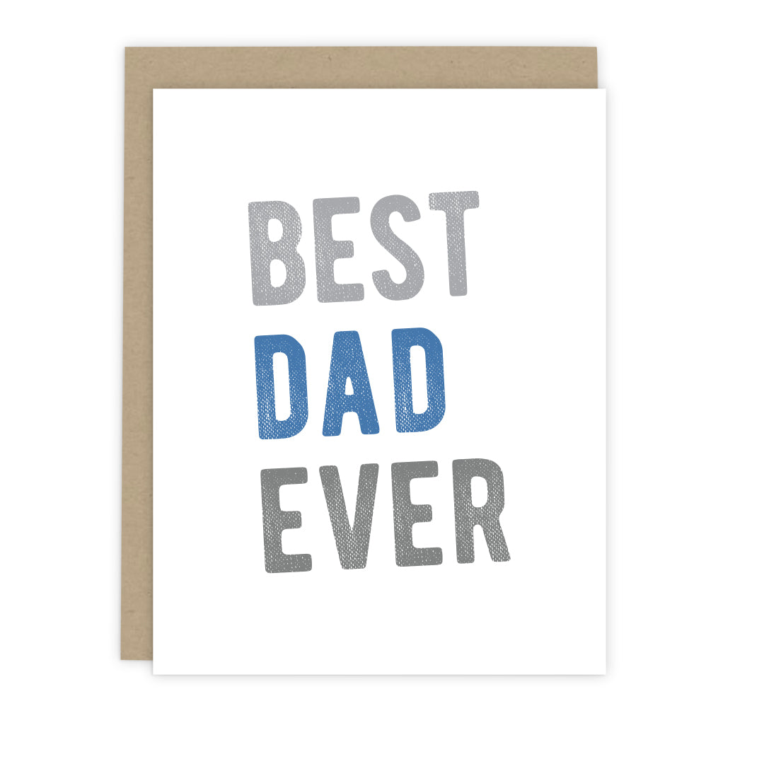 Best Dad Ever Note Card - Greeting Cards & Stationery by 7th & Palm